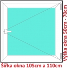 Plastov okna O SOFT rka 105 a 110cm x vka 50-70cm